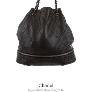 Authentic Drawstring crossbody Chanel bag